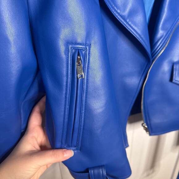 Emma Pleather Rider Jacket - Picture 3 of 11